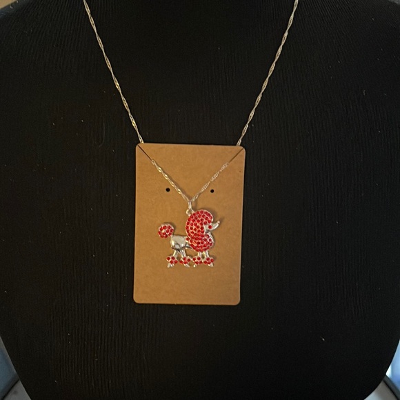FabulouslyFitted | Oodles of Poodles Rhinestone Charm Necklace - Picture 2 of 5